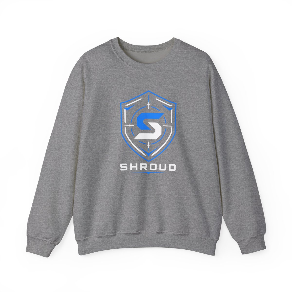 Shroud " at the center, representing Shroud" Crewneck - alternate angle 2, merchandise