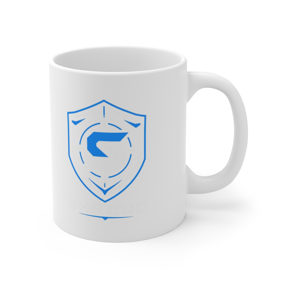 Shroud " at the center, representing Shroud" White Mug - Official mugs merchandise